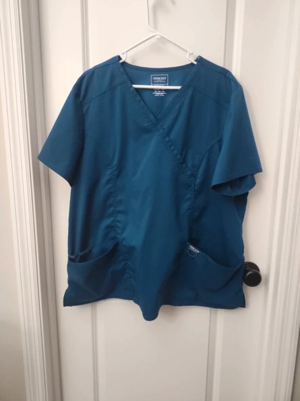 Cherokee Workwear Scrub Set GREEN 2XL Top XL Pants Cargo